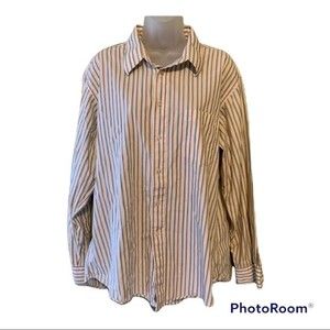 Christian Dior Monsieur Striped Button Down Shirt, Size 17-35